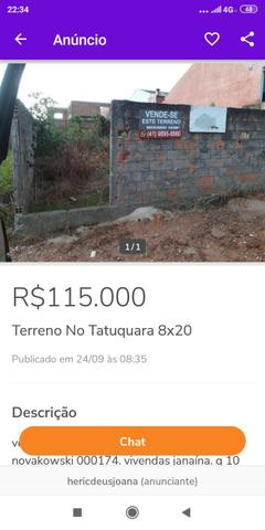 Vendo terreno no Tatuquara