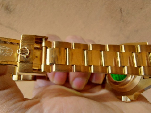 Relogio Submariner Azul Dourado Automatico Vidro Safira - Foto 5
