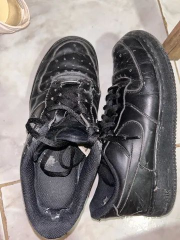 Dirty black best sale air force ones