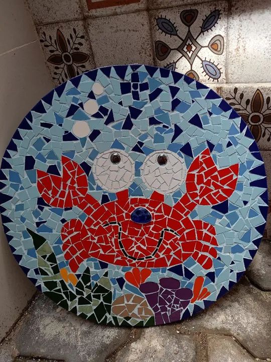 Decoração em mosaico para área externa