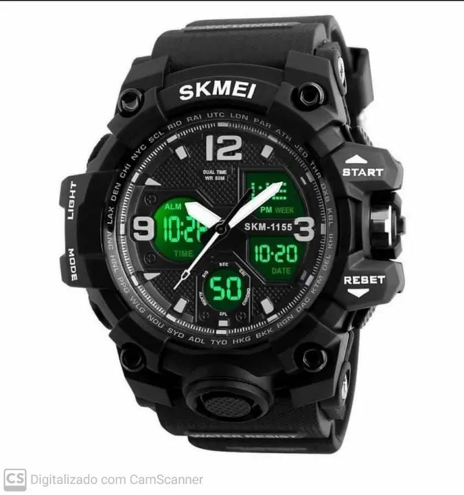 Relógio Digital e Analógico Skmei a prova d'água com LED militar