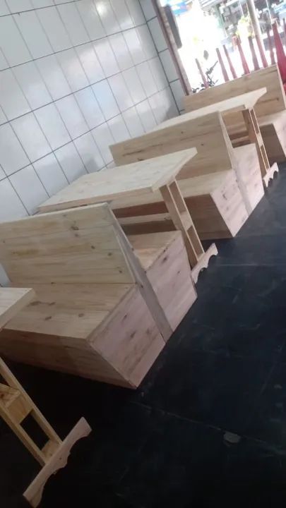  booths mesa e bancos lanchonete 