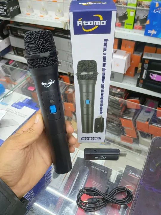 Microfone sem fio para karaokê- Novo