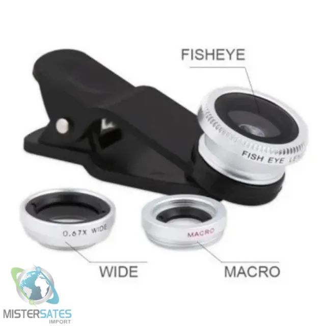 Kit De Lentes Fish Eye E Macro Para Iphone 4 ,4s ,5 E Outros - COD 224 - Foto 2