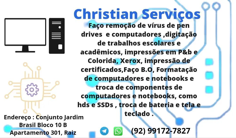 Formatação de computador e Assistência técnica de celulares e tablets