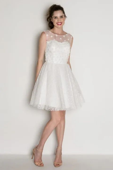 Vestidos branco noiva civil - Foto 4