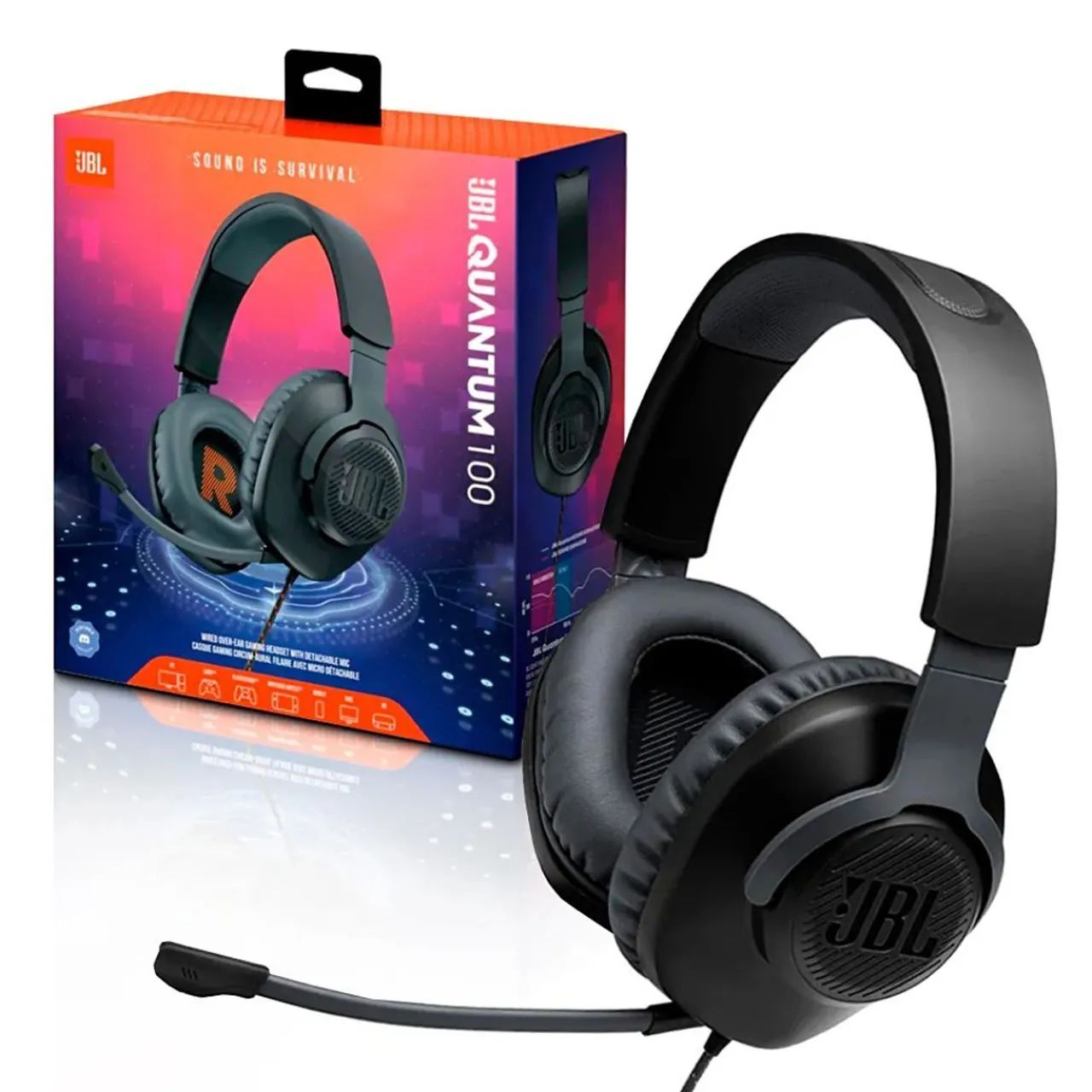 JBL, Headset Gamer, Quantum 100 - Preto