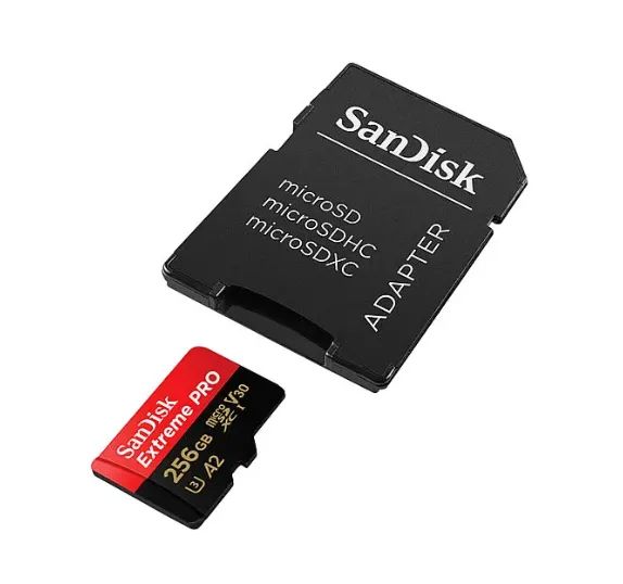 CARTÃO DE MEMORIA 256 GB MICRO SD COM ADAPTADOR SD CLASSE 10 V30 160 MBPS A2 SANDISK EXTRE - Foto 2