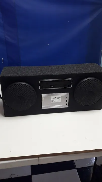 Som corujinha novo 2alto falantes bravox modulo e caixa sem toca cd