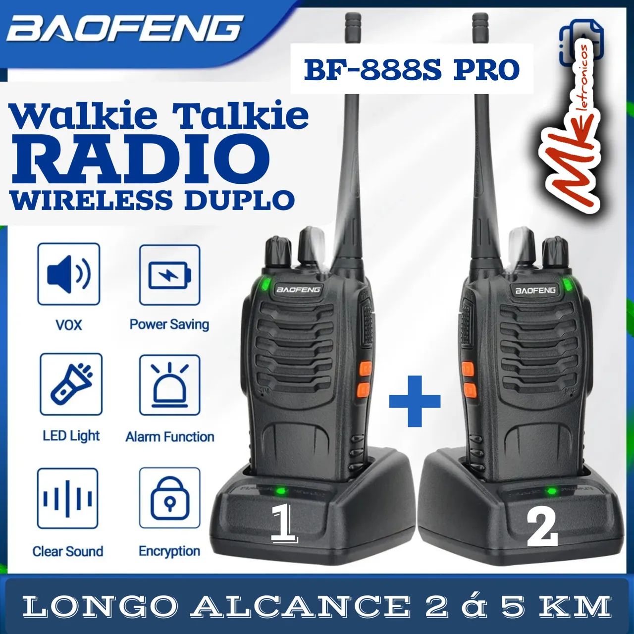 Rádio Baofeng BF-888S PRO  12W Wireless - Foto 3