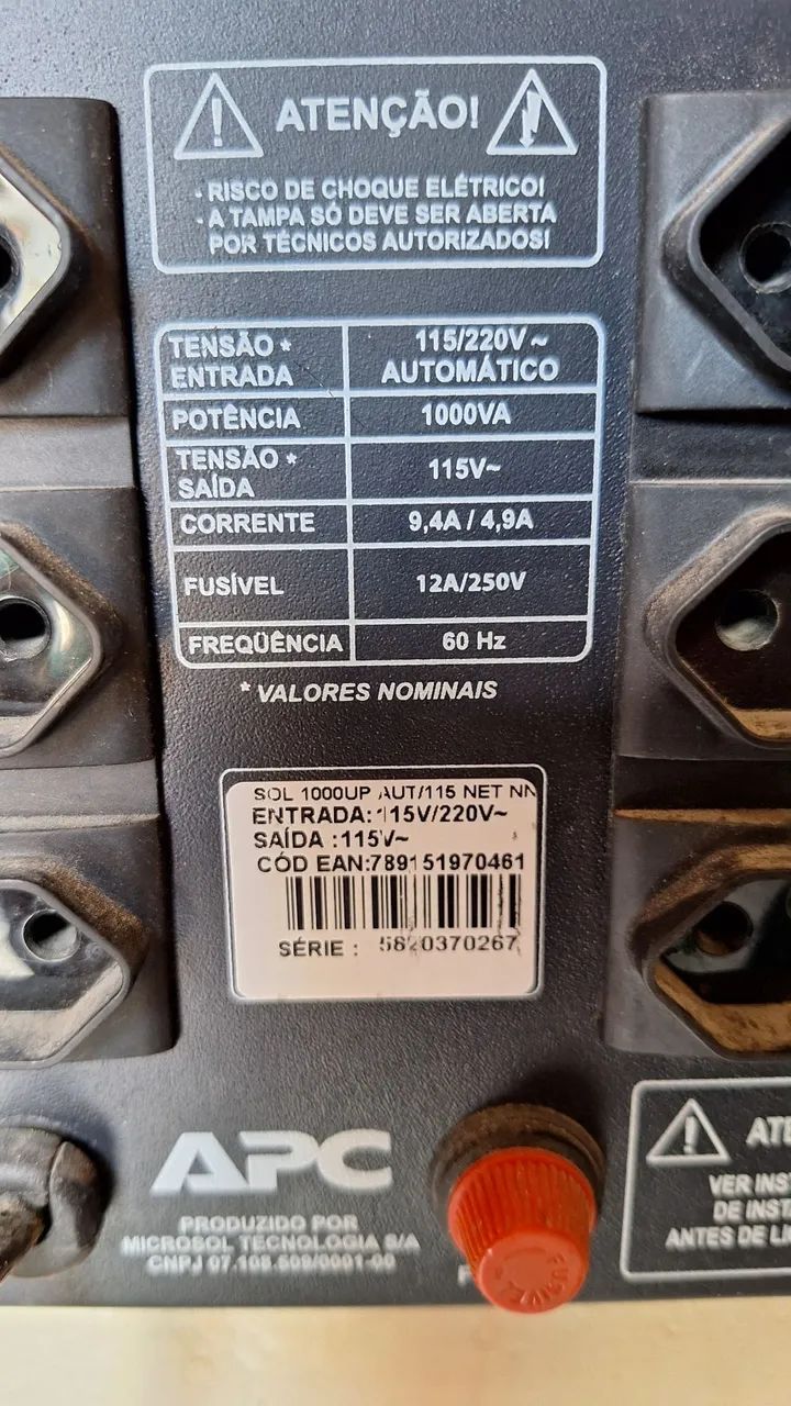 Estabilizador APC SOL 1000VA - Foto 4