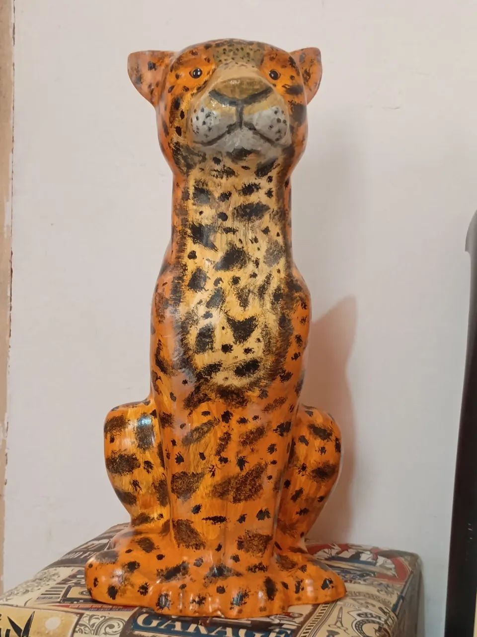 Escultura Onça Pintada em Gesso 