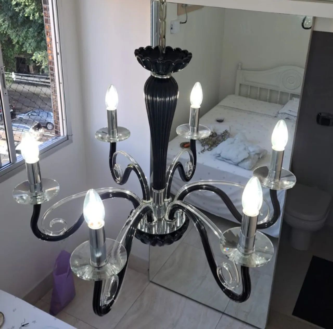 Lindo lustre de vidro - Foto 2