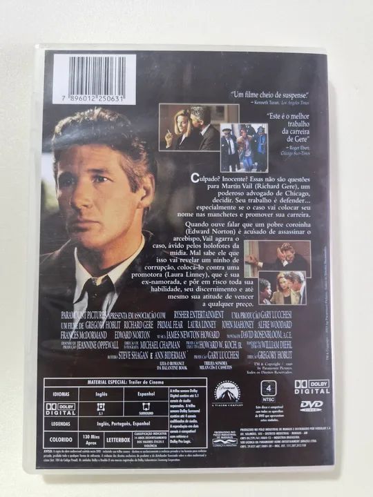 DVD As Duas Faces de Um Crime - Richard Gere - Foto 3