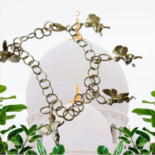 Pulseira de Prata Elos Redondos com Pingentes - Foto 2