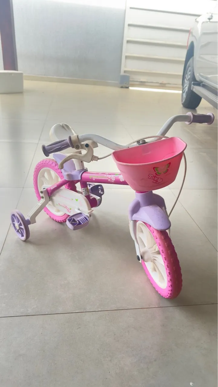 Bicicleta Infantil Rosa com Rodinhas