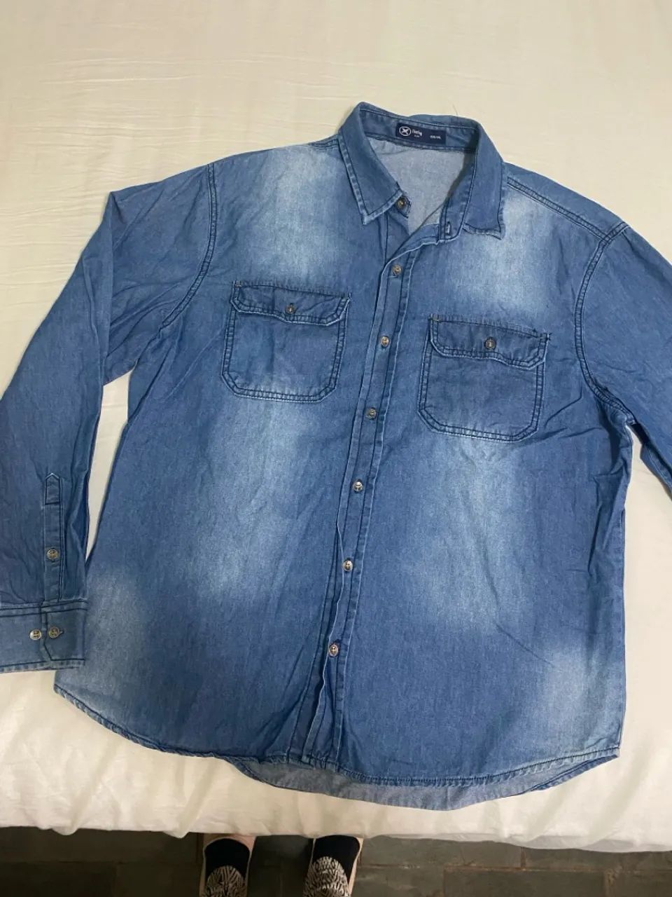 Camisa Jeans Masculina Hering - Foto 2