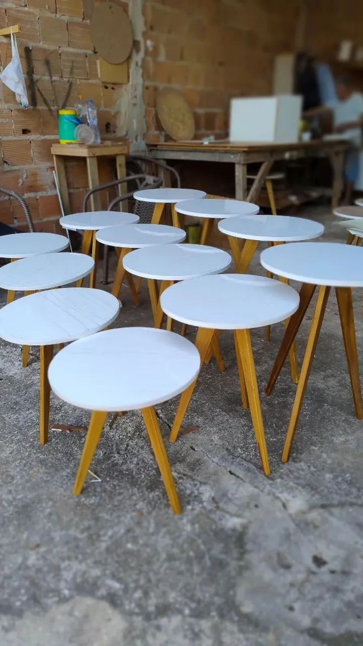 Conjunto de mesas laterais redondas por R$130 - Foto 5