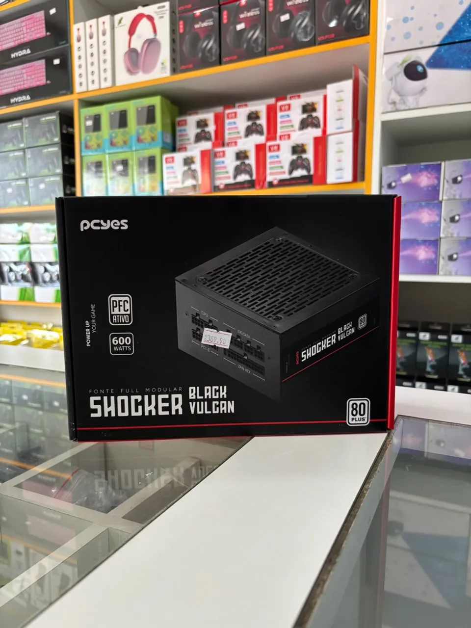 Fonte PCYES SHOCKER VULCAN 600W 80 Plus Black