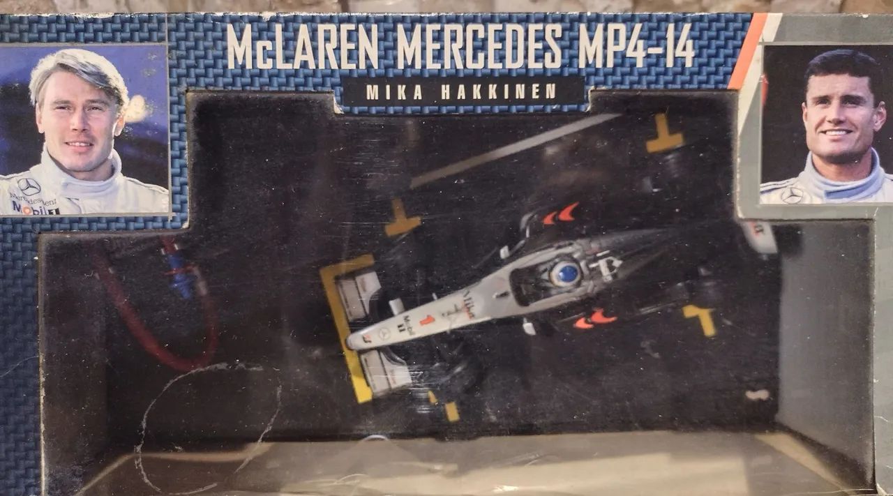 Miniatura Formula 1 Mclaren MP4/14 Mika Hakkinen World Champion 1999 Hot Wheels - Foto 2