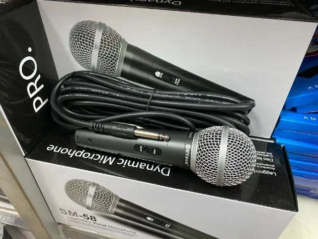 Microfone Profissional Com Cabo Sm-58 Premium Dynamic - Foto 2