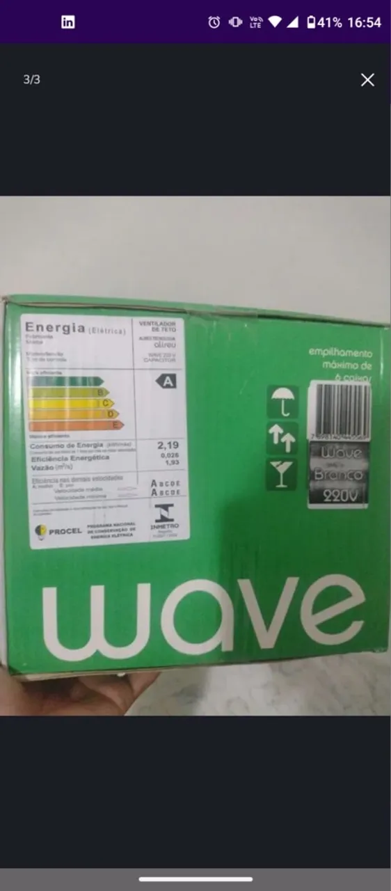 Ventilador de Teto Wave Branco 220V
