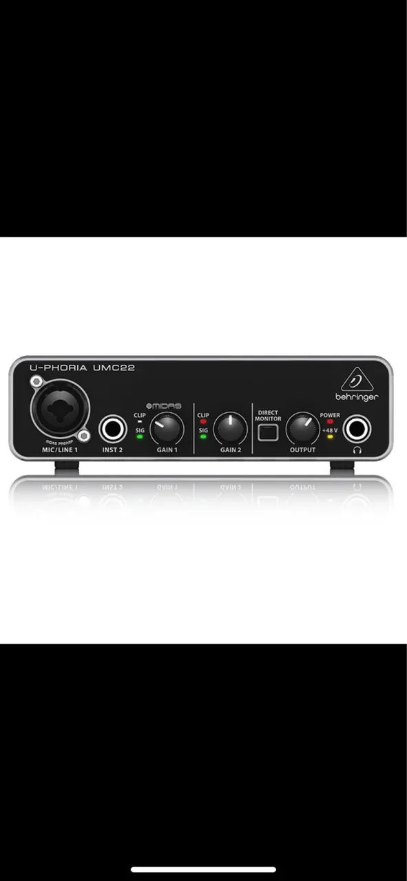 Behringer U-Phoria UMC22 Audio Interface - Professional Sound