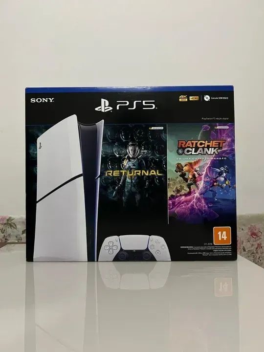 PS5 Slim LACRADO com 2 jogos e 1 controle!