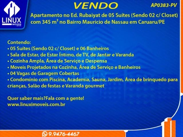 Apartamento no Ed. Rubaiyat à Venda (AP0383-PV) - Foto 2
