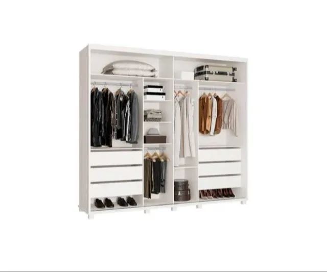 Guarda Roupa Casal Berlin 3 Portas 6 gavetas C/Espelho 100% MDF Direto da fabrica Novo - Foto 3