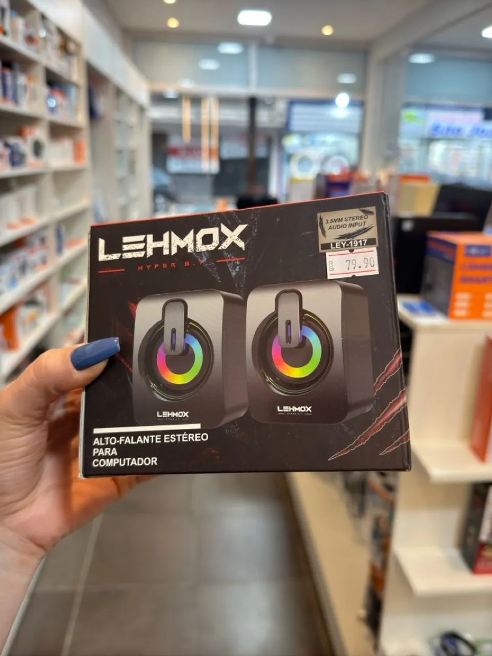 Caixa de Som Estéreo para Computador LEHMOX