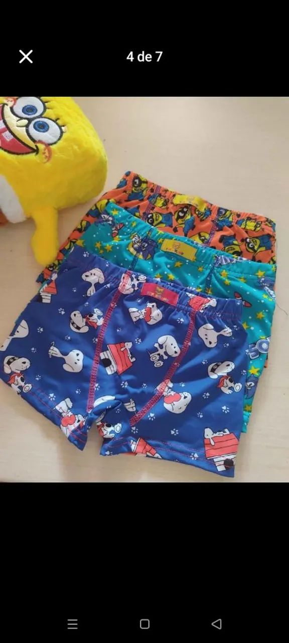 Conjunto de 4 cuecas boxer infantil - Foto 3