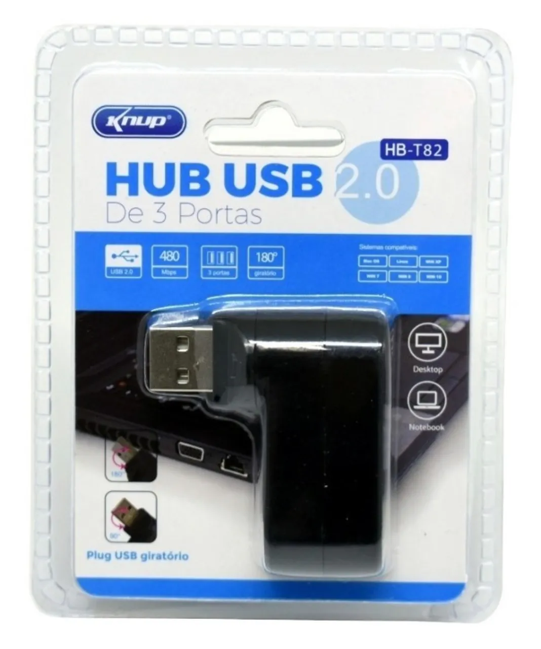 Hub Usb Portátil - 3 portas USB