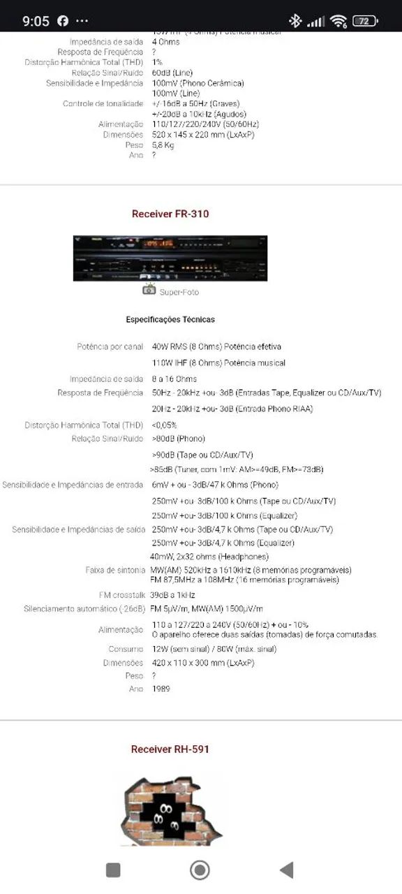 Receiver Philips FR 310 Funcionando perfeitamente  - Foto 6