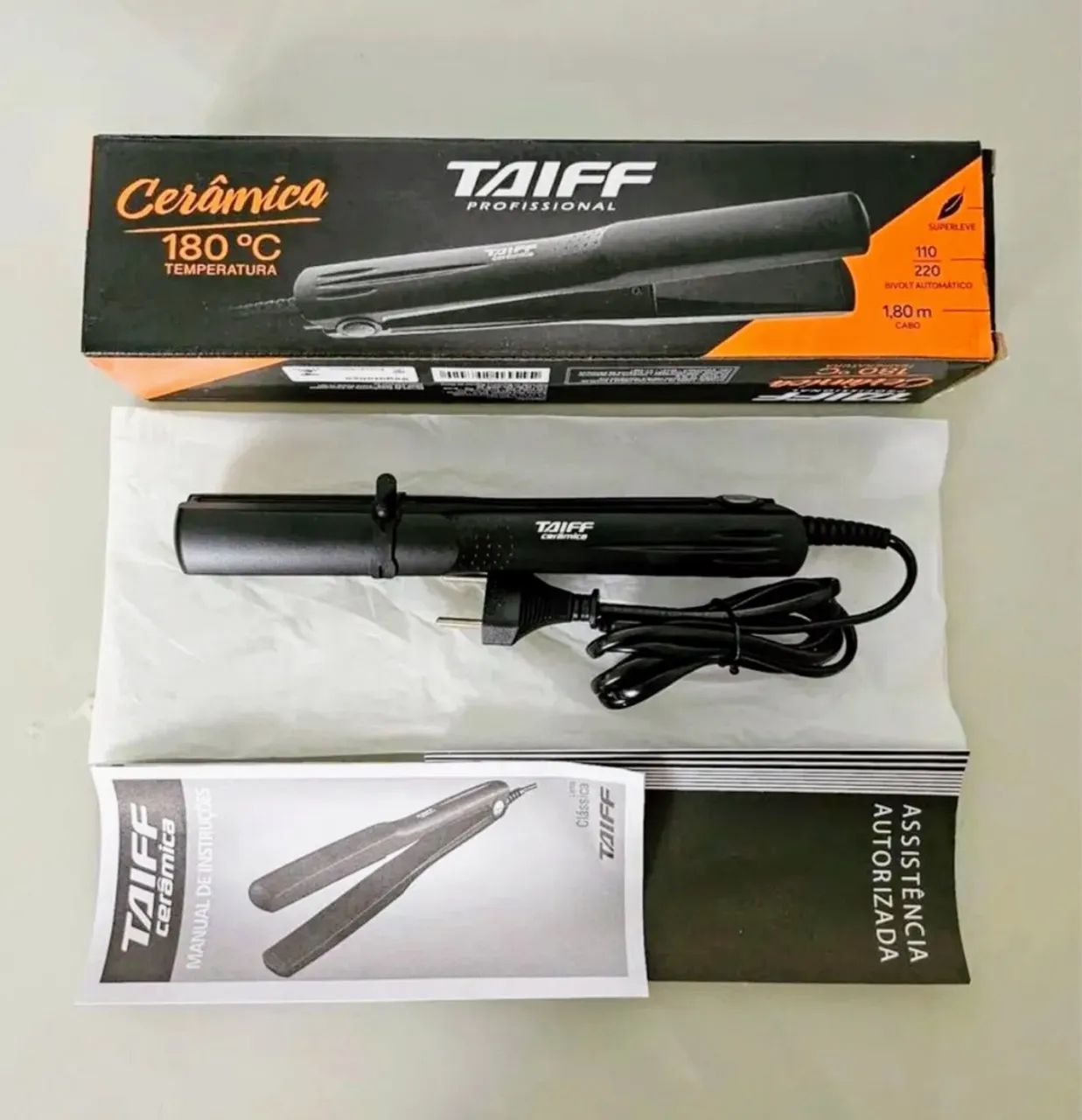 Chapinha Escova Elétrica Profissional Taiff Cerâmica 180ºC Nova + Nota Fiscal!