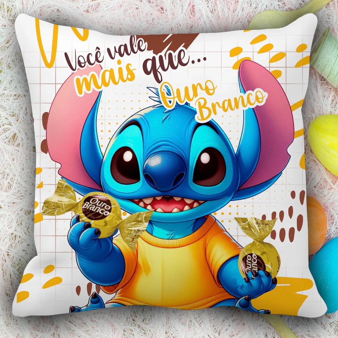 Capas de Almofada Stitch - Decoração para Casa - Foto 6
