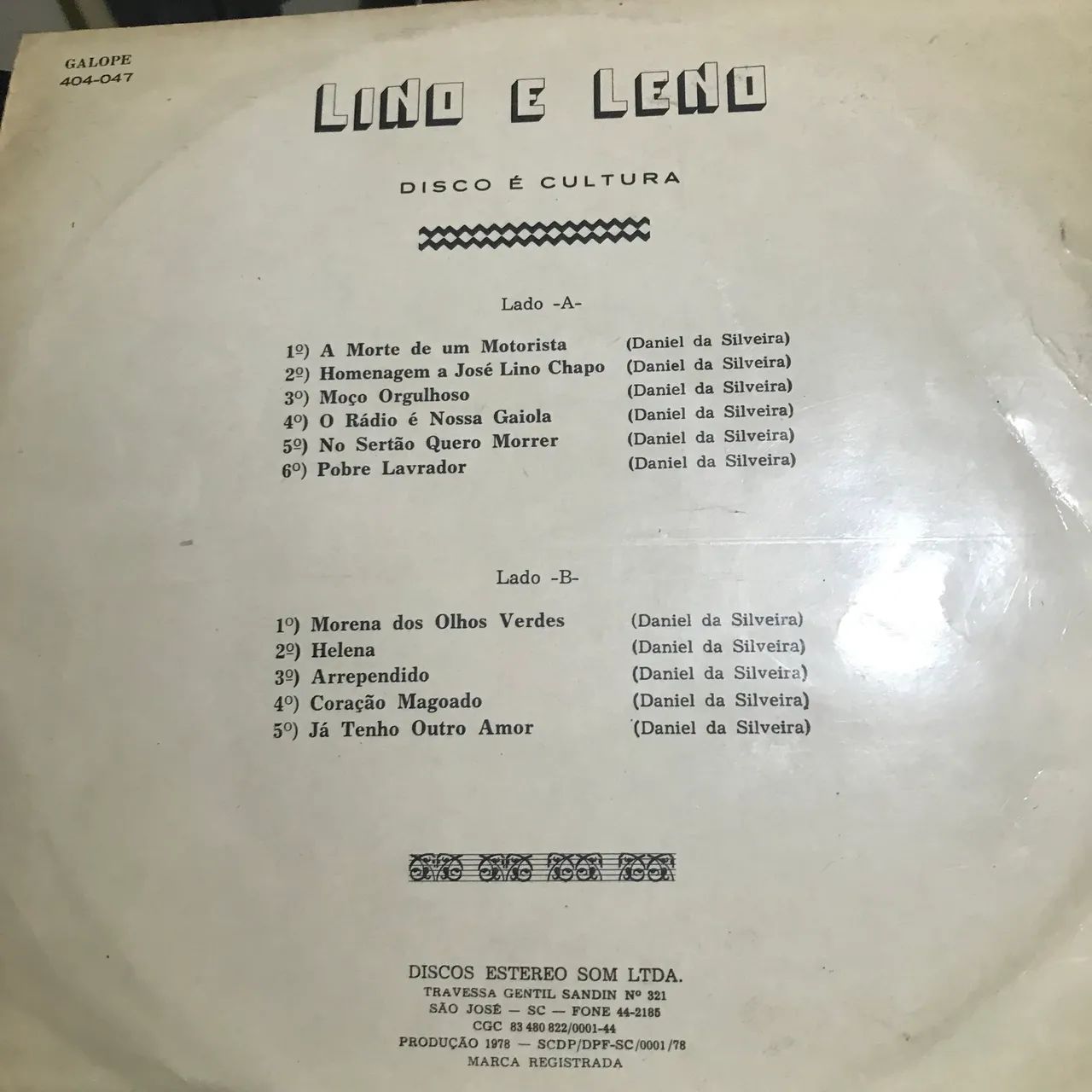Disco sertanejo antigo lino e leno de sc raro capa corcel 1 - Foto 2
