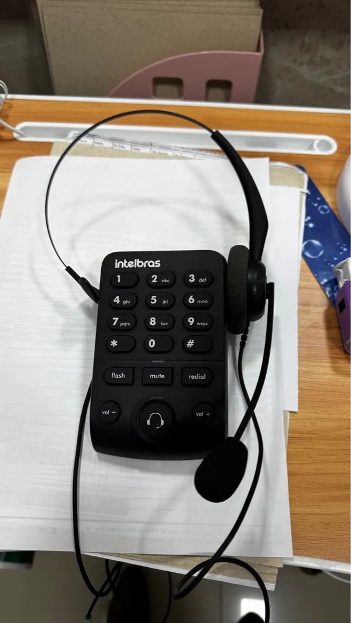 Telefone Fixo com Headset Intelbras