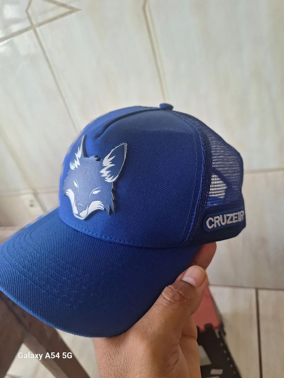 Boné Cruzeiro;Azul com Logo de Raposa.