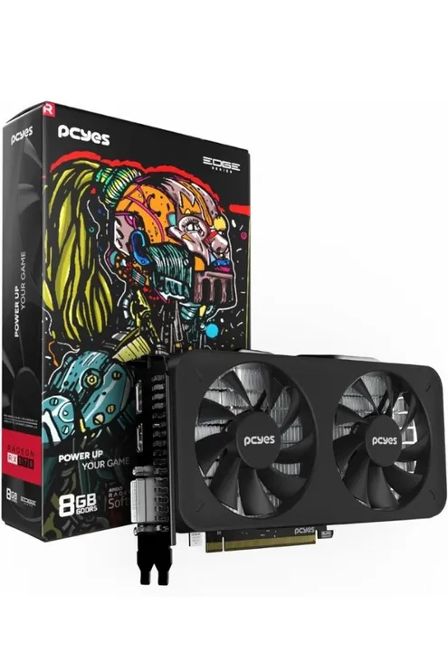placa de video rx 570 8gb pcyes nova nacional