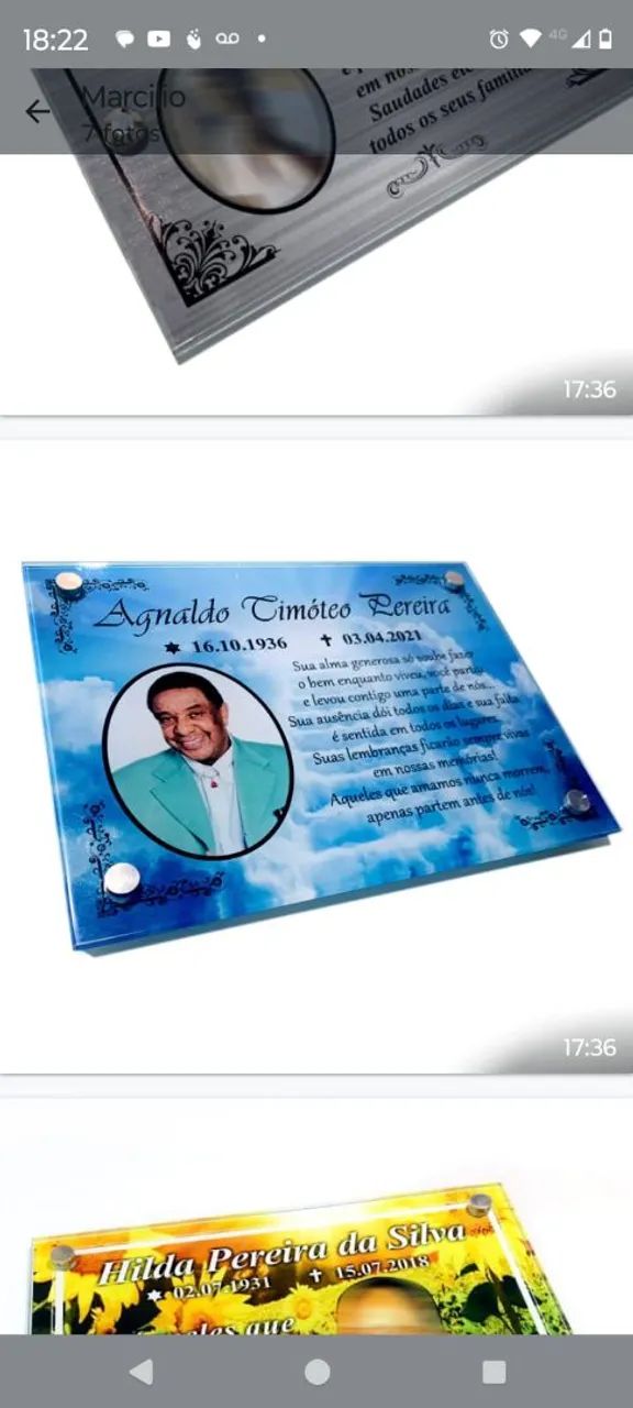Placa Memorial Personalizada - Foto 3