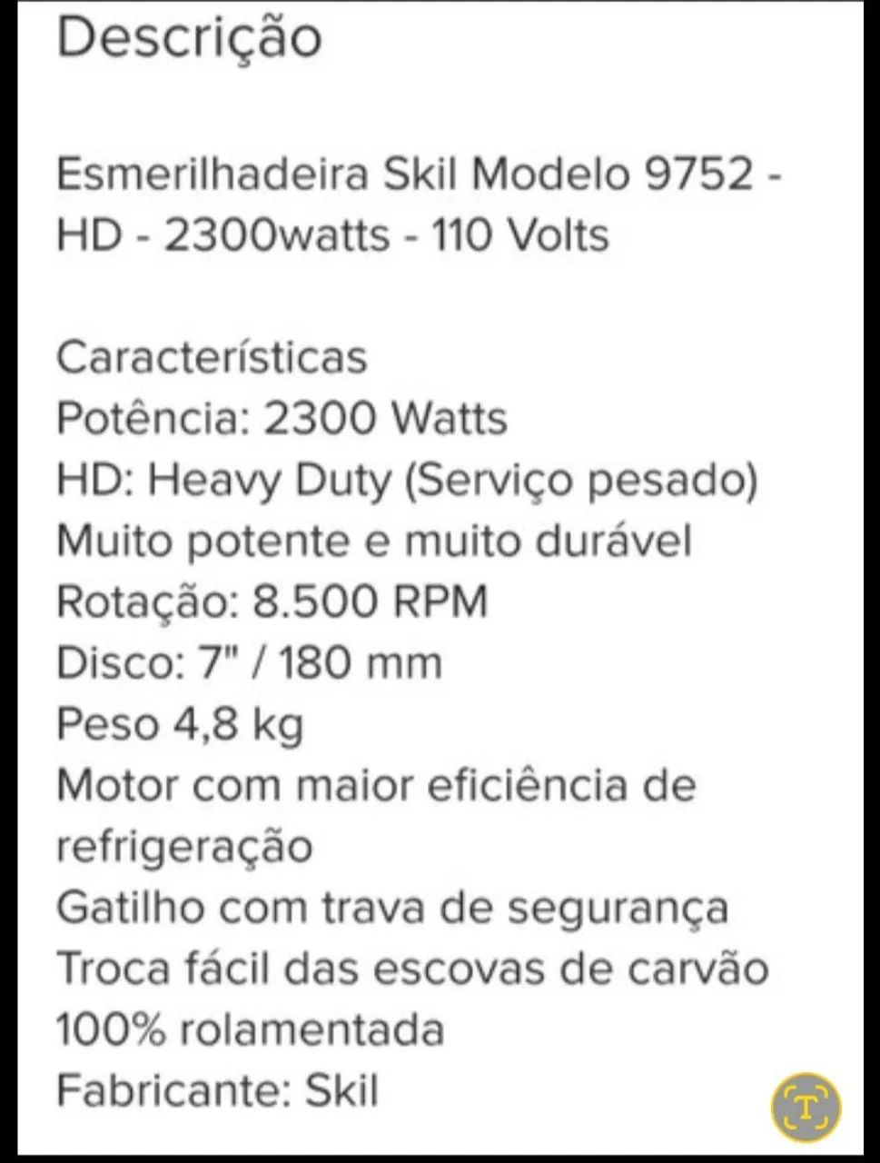 Esmerilhadeira Profissional Skill 2300W - Foto 3