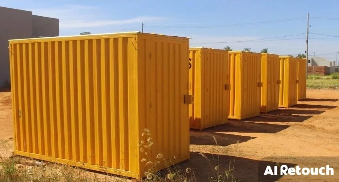 Contêineres para obras - Novo amarelos