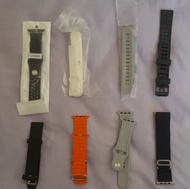 Lote 8 Pulseiras Smartwatch Ultra e outros