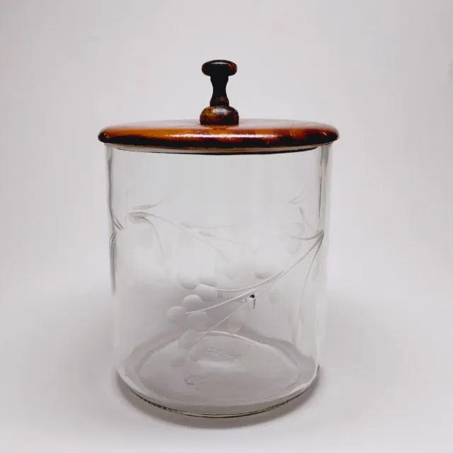 Pote de Vidro com Tampa de Madeira - Tema Oliveiras | Versátil e Elegante