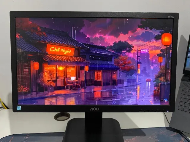 Monitor AOC 18.5" 60Hz Preto Ajustável - Usado