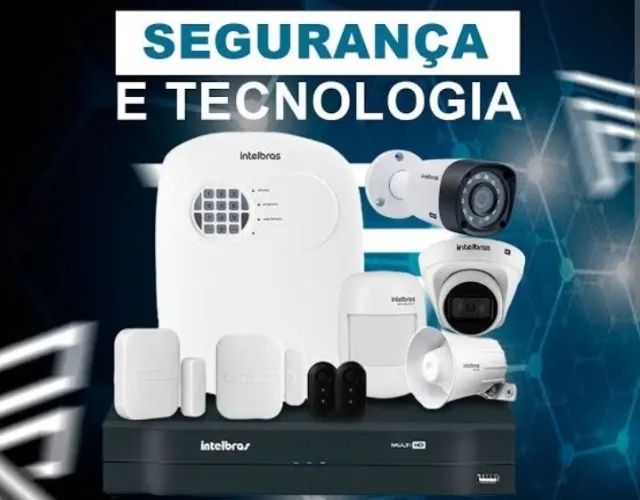 Cerca elétrica, câmera de segurança, alarme, 