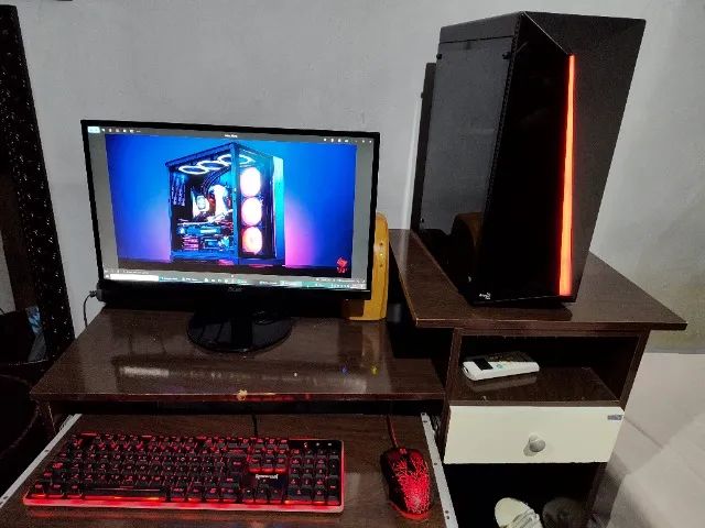 Pc gamer completo- I3 9.100f placa GTX1660 super, ssd 256gb, 8gb ram, monitor 43" 