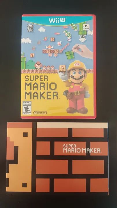 Super Mario Maker WiiU na caixa com manual completo
