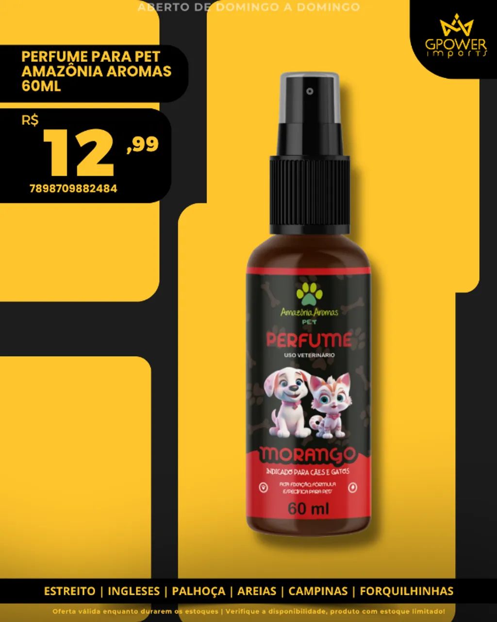 PERFUME PARA PET AMAZÔNIA AROMA 60ML